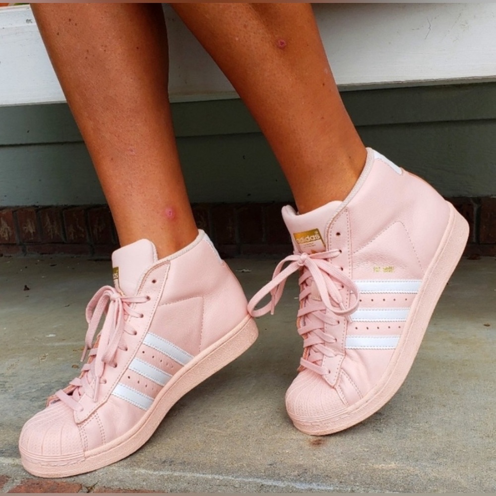 Adidas Pro Model Light Blush Pink Mid High Tops Size 6.5